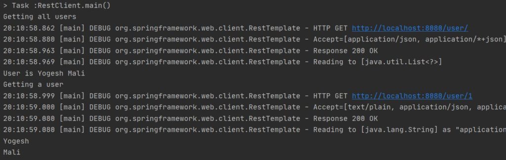 Output of Rest Template call with Basic Authentication