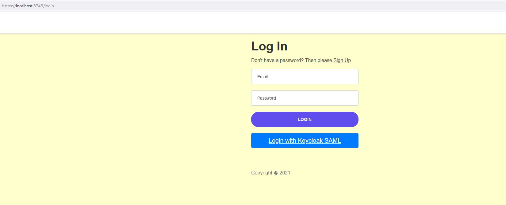 How To Use Spring Security with SAML Protocol - Login Screen
